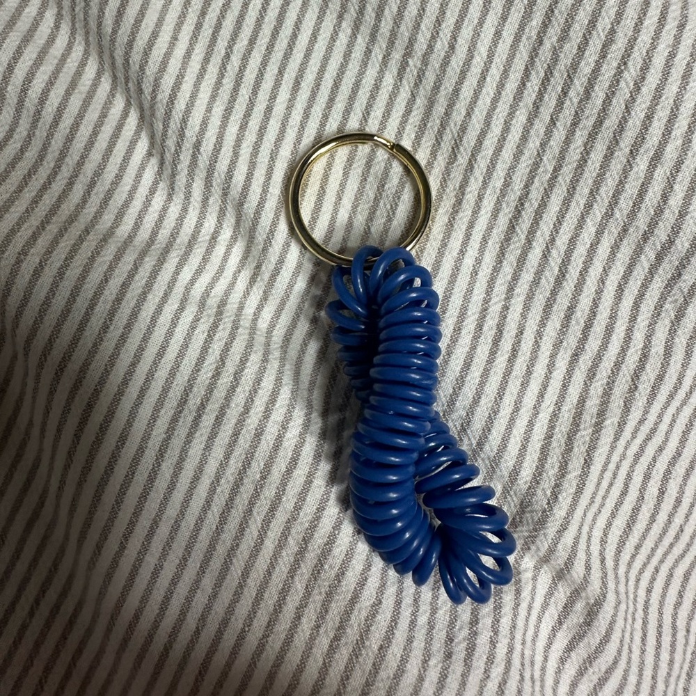 Amazon Blue and Gold wrist coil keychain and bracelet